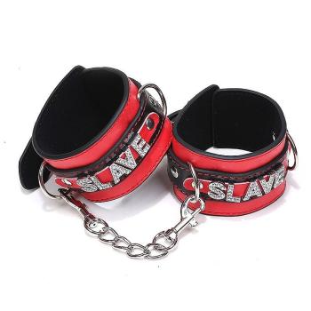 Algema com Corrente em Couro Luxo Slave SI - 8081