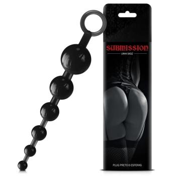 Plug 6 Esferas Preto Sexy Fantasy - El001