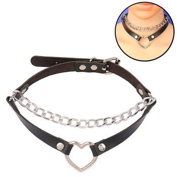 Choker com Coração e Corrente Ajustável SI - 9673