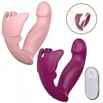 Vibrador Ponto G e Clitóris Dedilhar Black Angel S-Hande - 8992