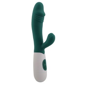 Vibrador De Ponto G e Clitóris Verde - 7273