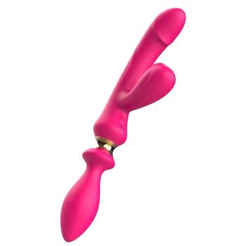 Vibrador Ponto G e Clitóris com Plug Duplo SI - 9127