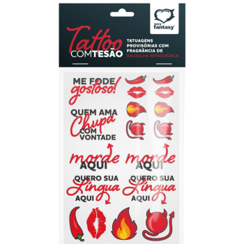 Tattoo Com Tesão Provisória Cartela Sexy Fantasy - 8621