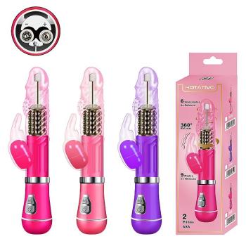 Vibrador Rabbit Rotativo SI - 9 Modos de Vibração e Rotação - 8488