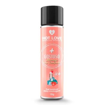 + Gostoso Gel Beijável Morango C/ Champanhe Ice 18g Hot Love - 23438
