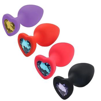 Plug Anal de Coração Em Silicone G - 7207