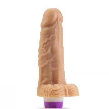 Pênis Realístico com Escroto e Vibro - 18 X 4,5cm - PC036