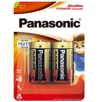PILHA ALCALINA C MÉDIA CARTELA COM 2 UNIDADES PANASONIC 7896067200155