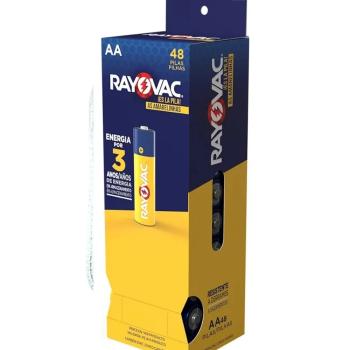PILHA PEQUENA AA COMUM ZINCO RAYOVAC CX 48UND 7896009760099