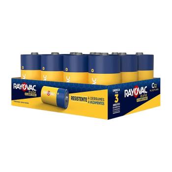 PILHA C MÉDIA ZINCO BANDEJA 12 PEÇAS RAYOVAC 7896009765353