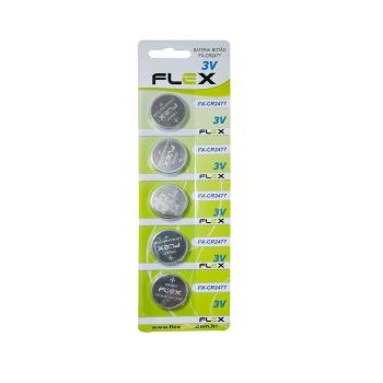 BATERIA CR2477 3V CARTELA C/ 5 PEÇAS - FX-CR2477 FLEXGOLD 7908417106939