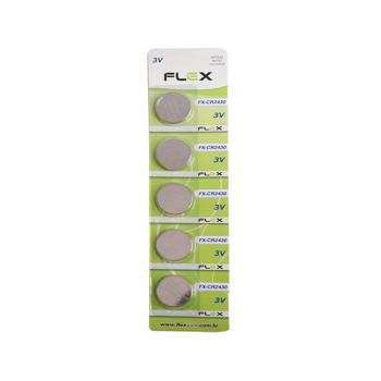 BATERIA CR2430 3V CARTELA C/ 5 PÇS - FX-CR2430 FLEXGOLD 7908417102719
