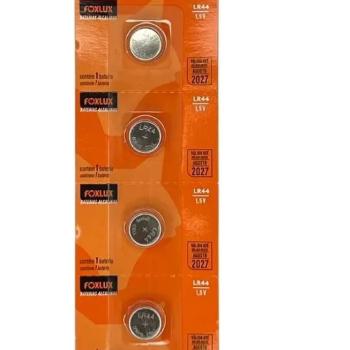 BATERIA LR44 1,5V ALCALINA CARTELA COM 5 PEÇAS FOXLUX 37898586134325