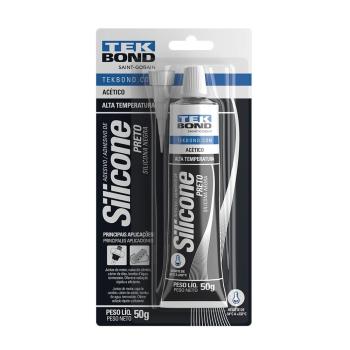 SILICONE ALTA TEMPERATURA PRETO 50G - TEKBOND 7898904869174