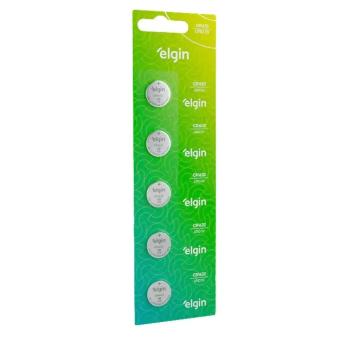BATERIA CR1632 TIPO MOEDA 3V CARTELA COM 5 PEÇAS ELGIN 7897013514876