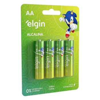 PILHA AA ALCALINA 1.5V  ELGIN BLISTER 4 UND 7897013534195
