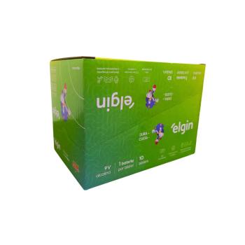 BATERIA 9V ALCALINA CAIXA COM 10 PEÇAS ELGIN 17897013534246