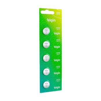 BATERIA CR2032 TIPO MOEDA 3V CARTELA COM 5 PEÇAS ELGIN 7897013538117