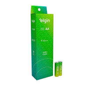 PILHA AA ALCALINA ELGIN BLISTER CAIXA C/ 24UND 7908412508912