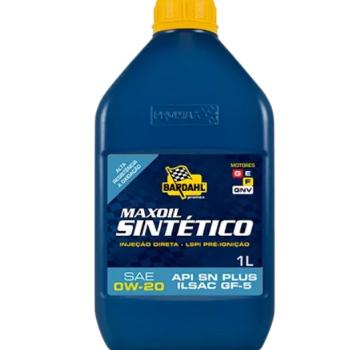 LUBRIFICANTE SAE 0W20API SN PLUS MAXOIL SINTETICO BARDAHL 1L 7896580702037