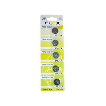 BATERIA CR1616 3V CARTELA C/ 5 UND FLEXGOLD 7898615150684