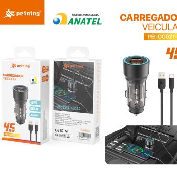 Carregador veicular pei-cc021-3 - Peining