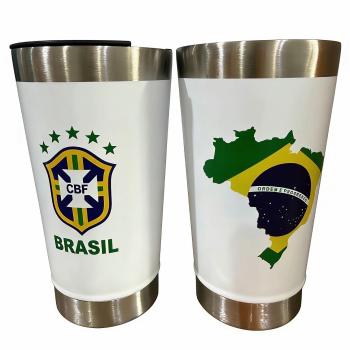 Copo Térmico Brasil 473ml—Cor BRANCO