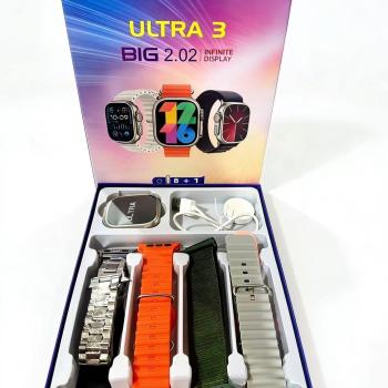 Smartwatch 8+1 Ultra3 BIG2.02 Tem 8pulseiras