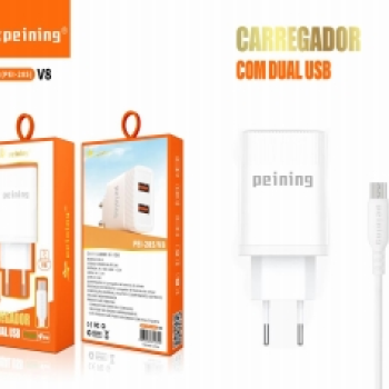 Carregador 2 USB 6.2A V8 - Peining