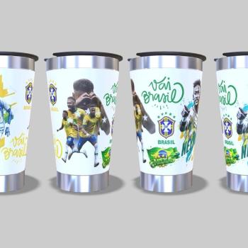 Copo temica 473ml Envio apenas estampa e Neymar Brasil