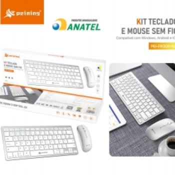 Kit teclado e mouse  s/fio - Peining