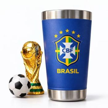 Copo Térmico Brasil 473ml—Cor AZUL