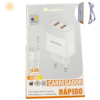 Carregador 2usb iPhone - Peining Pei-285