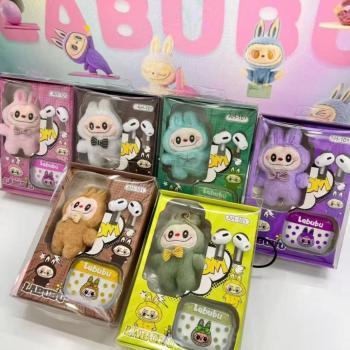 Fone bluetooth Labubu Airpods pro com estojo personalizado