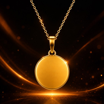 Pingente redondo dourado 20mm