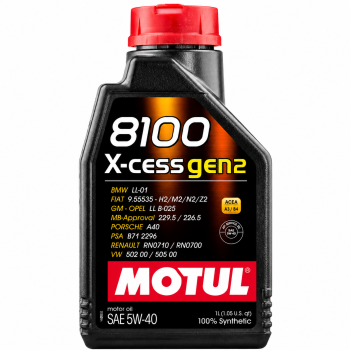 OLEO MOTOR 5W40 SINTETICO MOTUL 8100 X-CESS GEN2