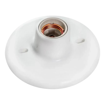PLAFON BOCAL PORCELANA REDONDO BRANCO 100W FOXLUX