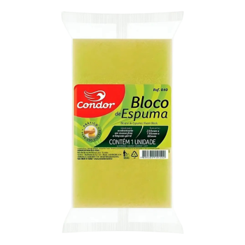 BLOCO ESPUMA 220X130X60MM AMARELA CONDOR