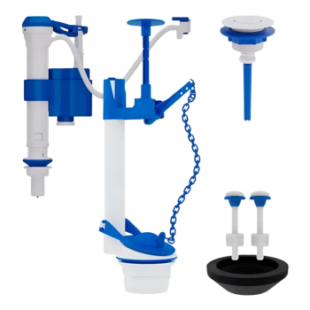 KIT COMPLETO UNIVERSAL P/CAIXA ACOPLADA C/BOTÃO ACIONADOR BLUKIT