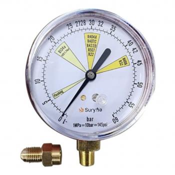 MANÔMETRO SURYHA PARA PRESSURIZAÇÃO 1/4