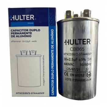 CAPACITOR PERMANENTE DUPLO HULTER 30 + 2,5 UF 440V
