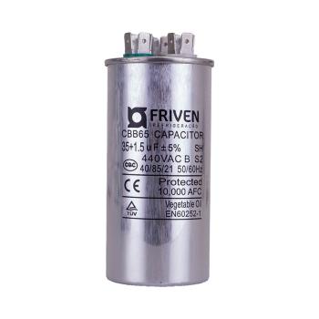 CAPACITOR PERMANENTE DUPLO FRIVEN 35 + 1,5 UF 440V