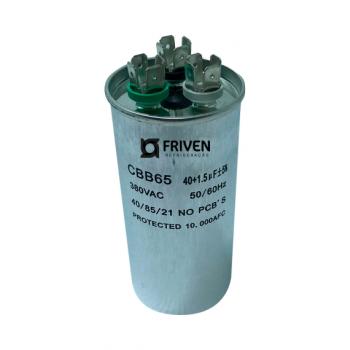 CAPACITOR PERMANENTE DUPLO FRIVEN 40 + 1,5 UF 380V CBB65