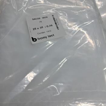 Saco 25x35cm 1KG - 0,06Micras BOMPLAST
