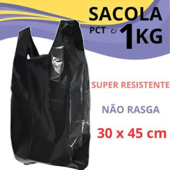 Sacola Preta 30x45- 1kg