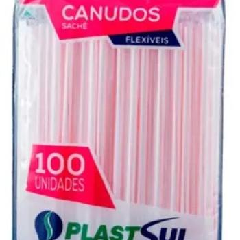 Canudo Longo 5mm - c/100 Plastsul sachê