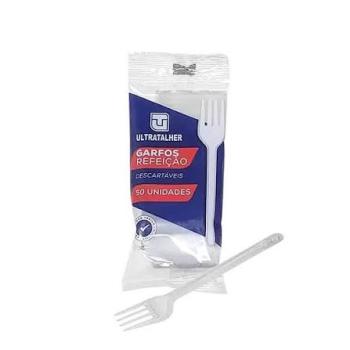 Garfo Refeição Leve 50Und Ultra Branco