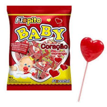 Pirulito Coração 200g MOrango