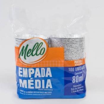 Forma Empada 80ml Aluminio c/100und Mello