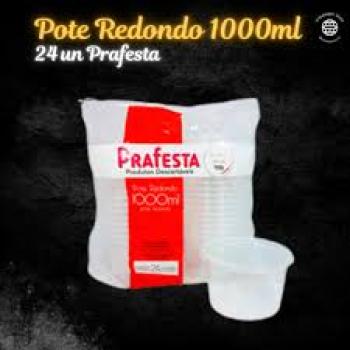 Kit Pote PRAFESTA 1000ML  REDONDO C/24und